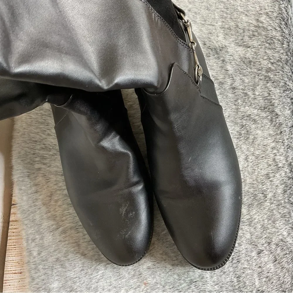 Black Knee High Riding Boots Size 5.5